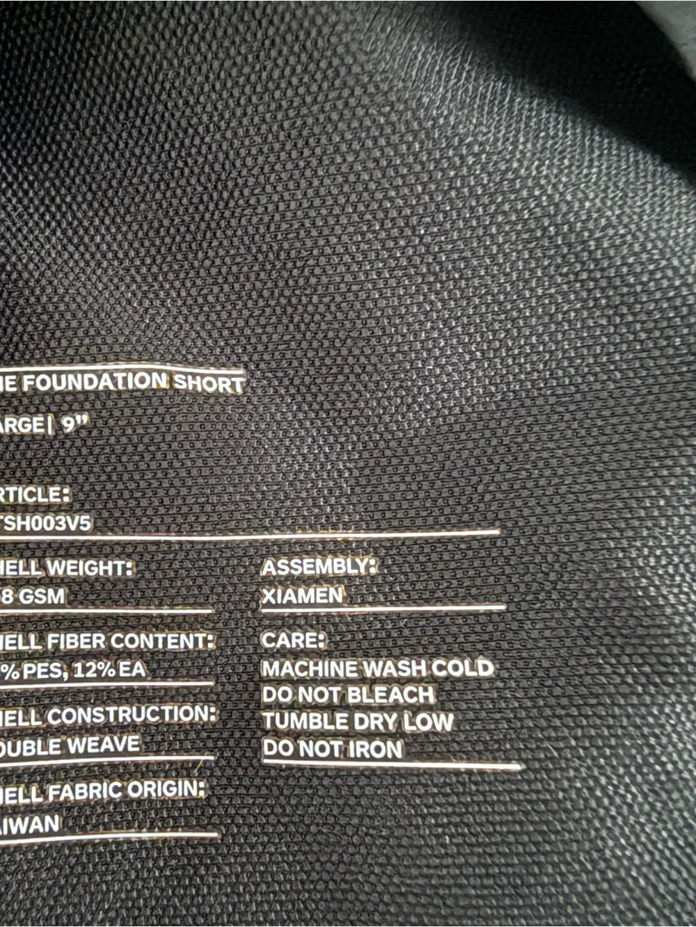 TEN THOUSAND 9” Foundation Shorts Unlined Black NWT Large L